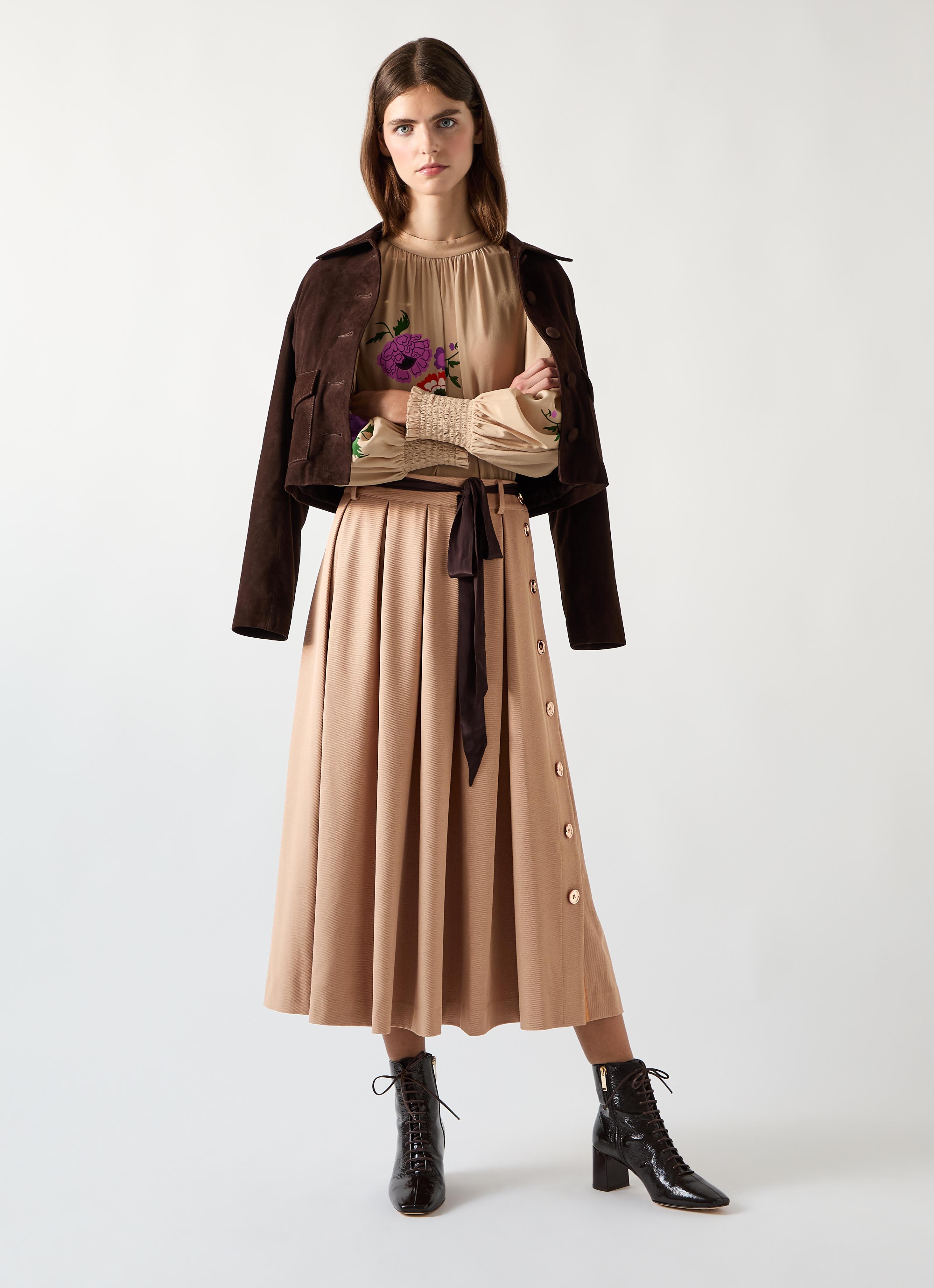 Joel Camel Polyester Twill Skirt Tie Waist | Clothing | Sale